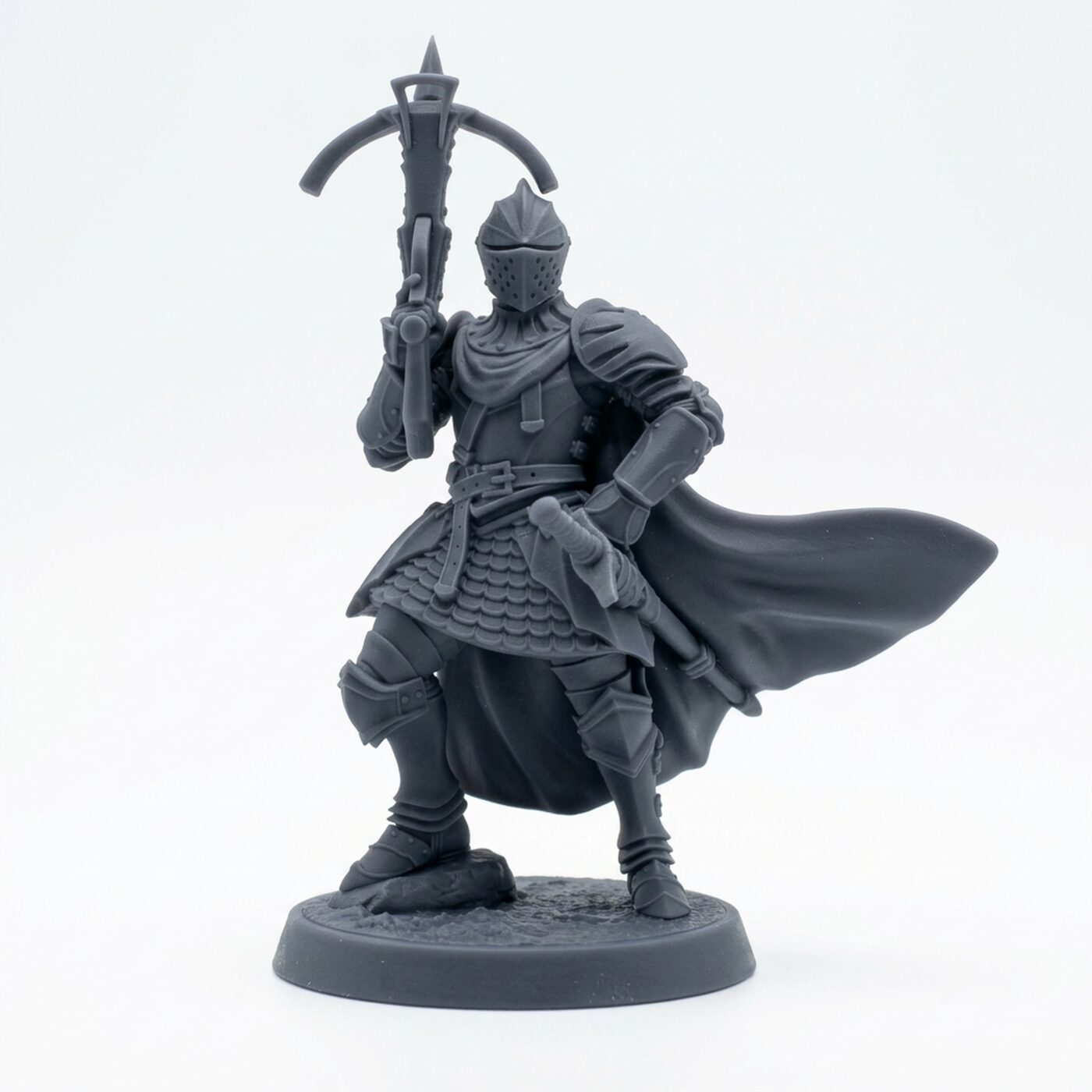 Chivalrian Knight Crossbow C - Gray Resin 3D Printed Miniature