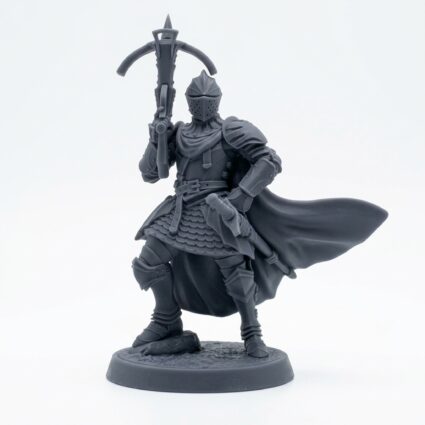 Chivalrian Knight Crossbow C - Gray Resin 3D Printed Miniature