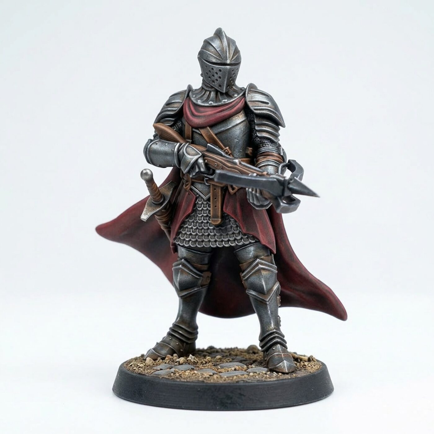 Chivalrian Knight Crossbow D - Painted 3D Printed Miniature