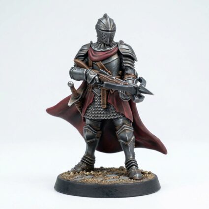 Chivalrian Knight Crossbow D - Painted 3D Printed Miniature