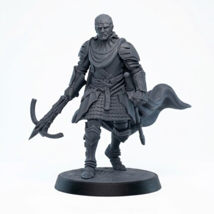Chivalrian Knight Crossbow E - Gray Resin 3D Printed Miniature