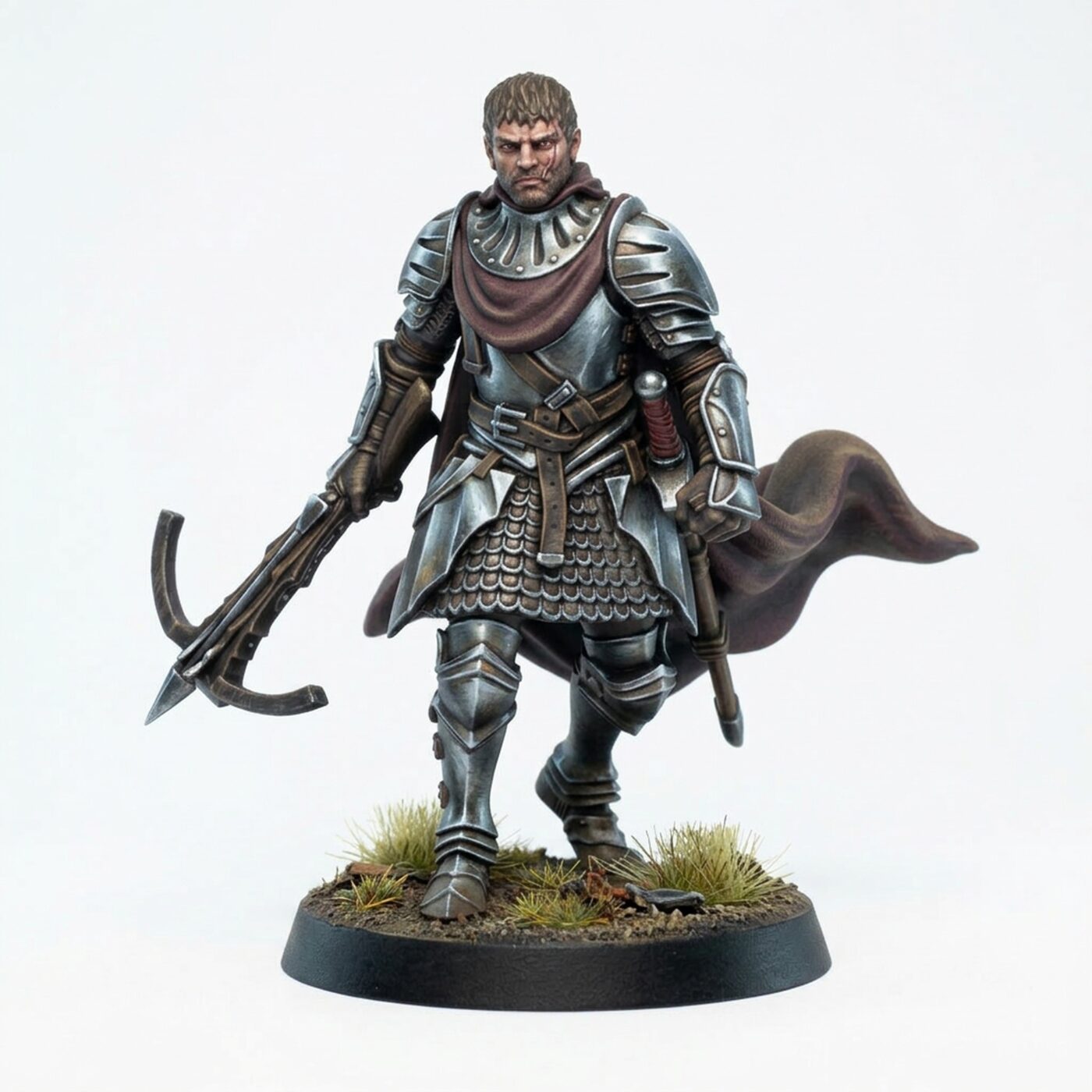 Chivalrian Knight Crossbow E - Painted 3D Printed Miniature