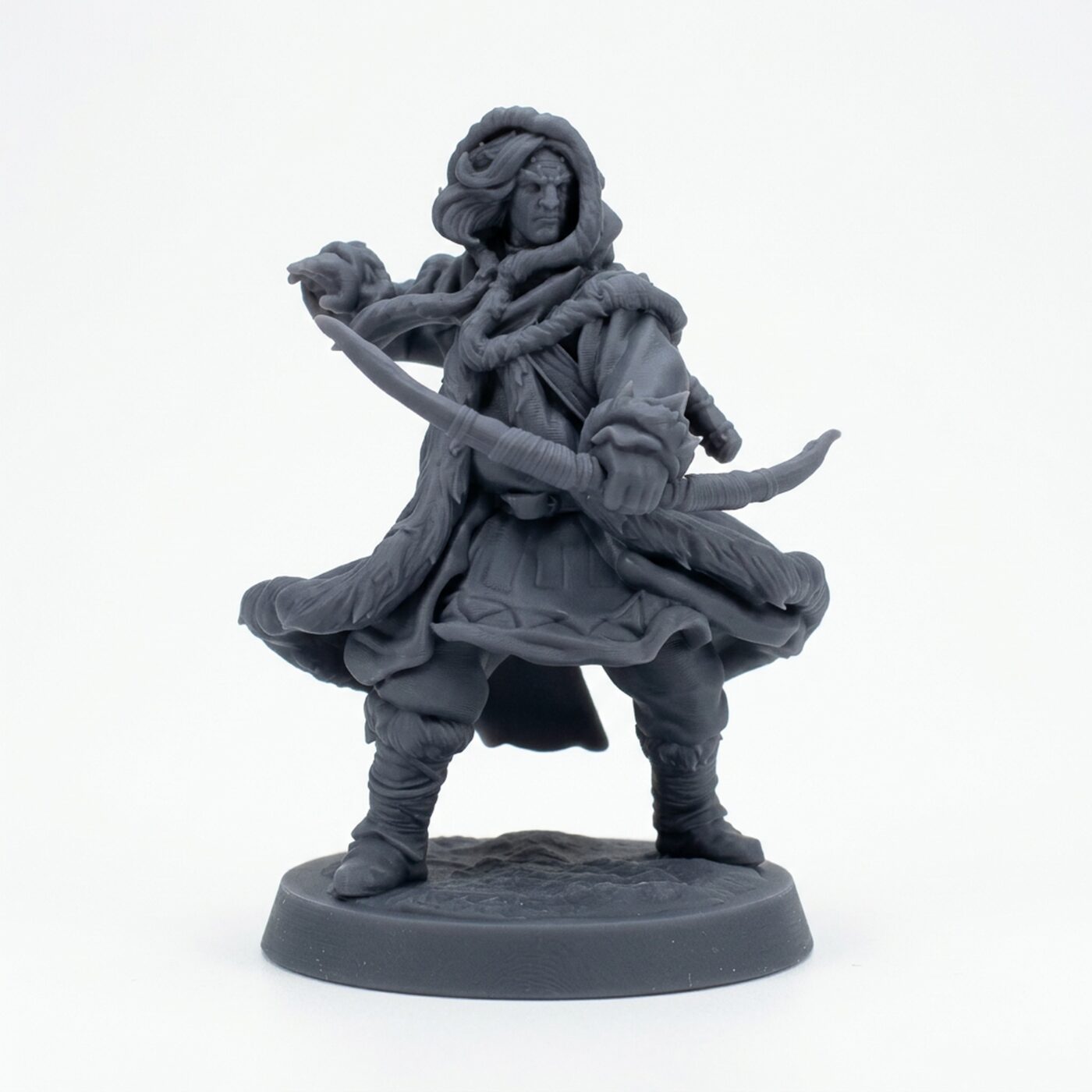 Clanfolk Cronan - Gray Resin 3D Printed Miniature