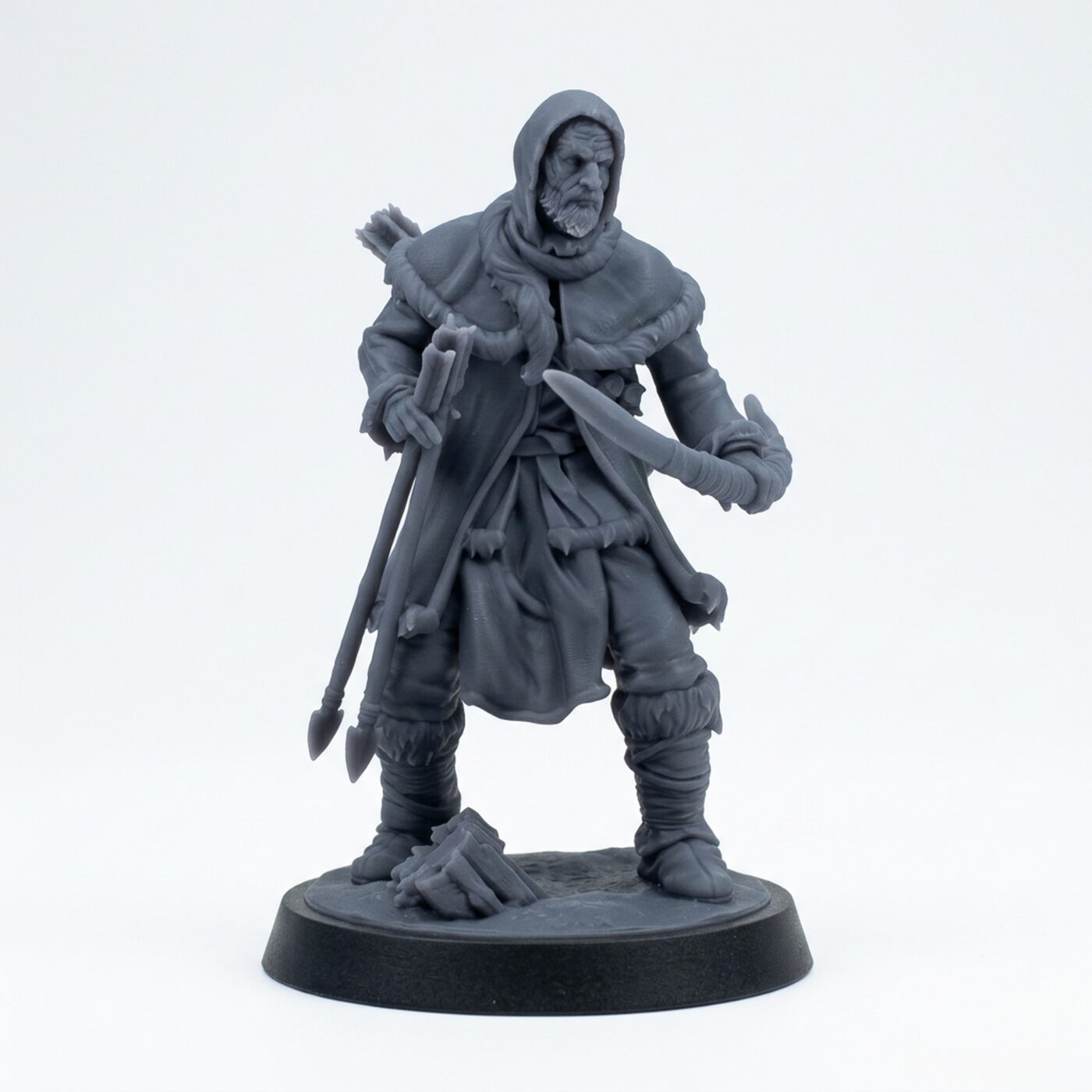 Clanfolk Uhkkune - Gray Resin 3D Printed Miniature