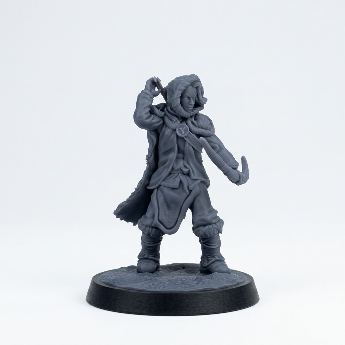 Clanfolk Ysella - Gray Resin 3D Printed Miniature
