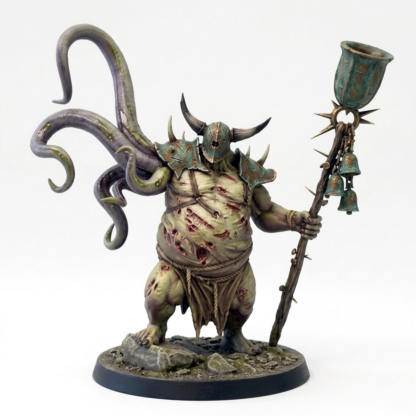 Corrupt Executioner Staff - Painted 3D Printed Miniature