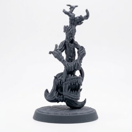 Crazed Broom B - Gray Resin 3D Printed Miniature