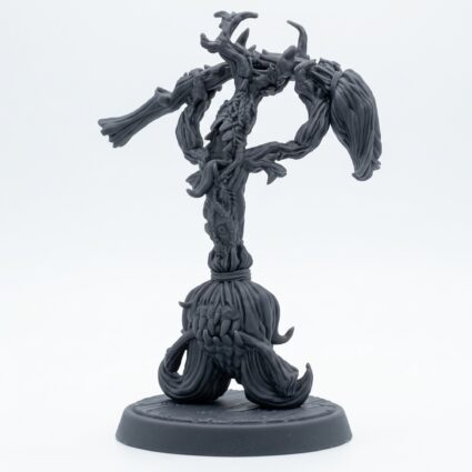 Crazed Broom D - Gray Resin 3D Printed Miniature