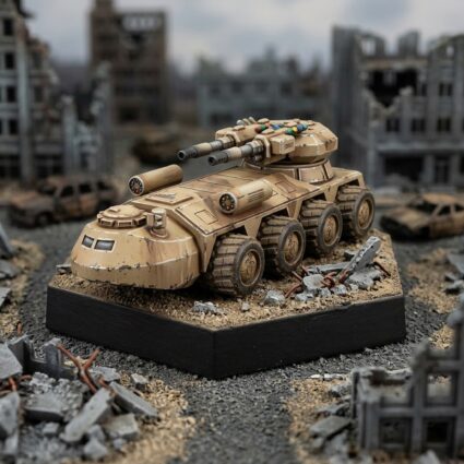 Croc Amphibious Tank - 3D Printed Miniature Painted Mech Miniature