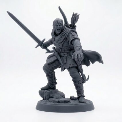 Cutthroat Bandit A - Gray Resin 3D Printed Miniature