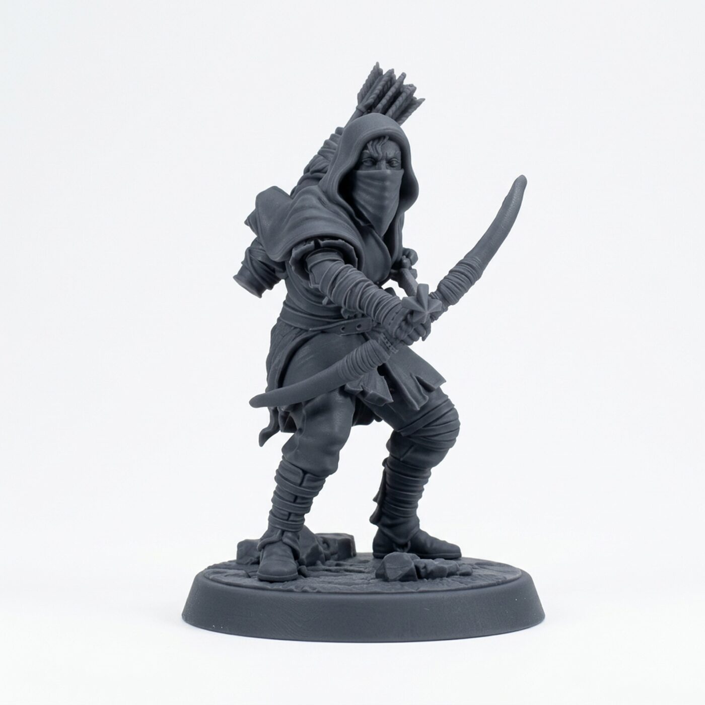 Cutthroat Bandit 3 Masked - Gray Resin 3D Printed Miniature