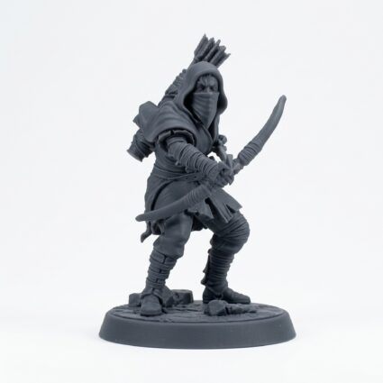 Cutthroat Bandit 3 Masked - Gray Resin 3D Printed Miniature