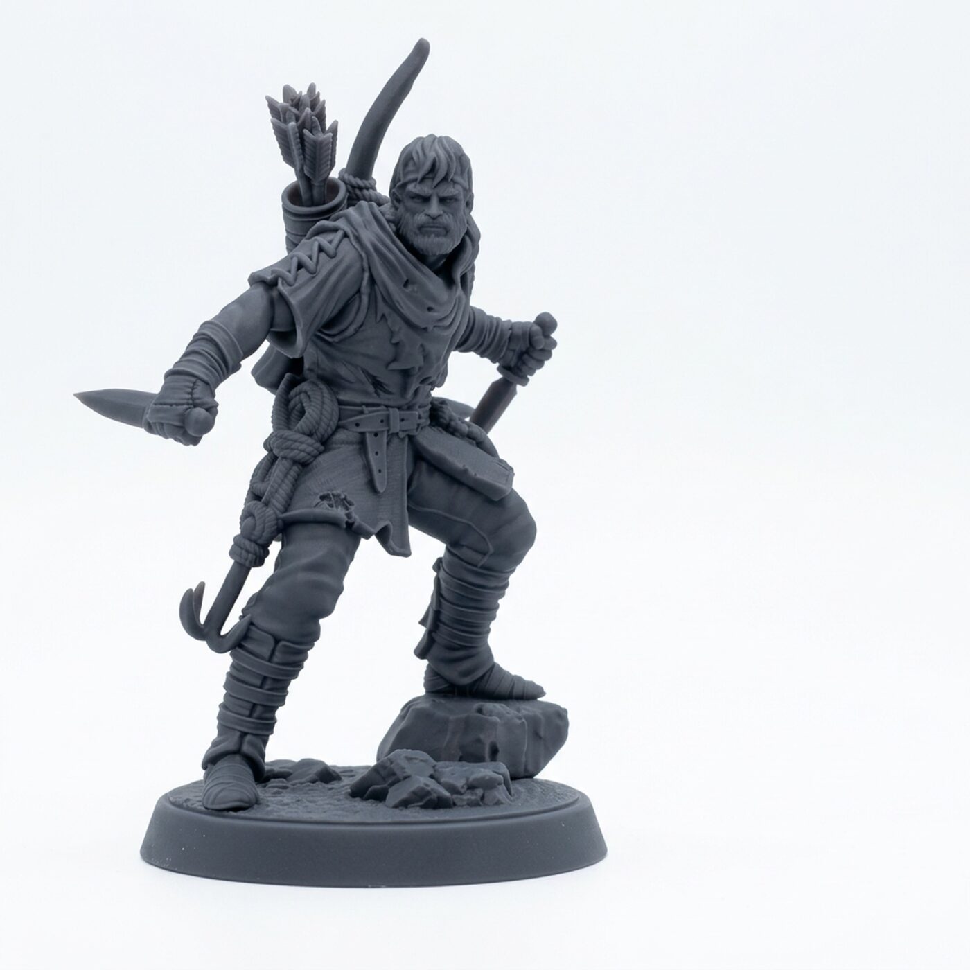 Cutthroat Bandit D - Gray Resin 3D Printed Miniature