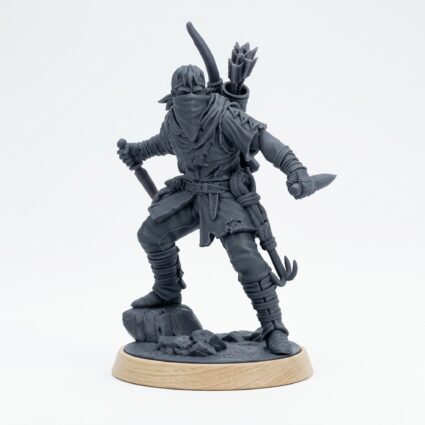 Cutthroat Bandit 4 Masked - Gray Resin 3D Printed Miniature