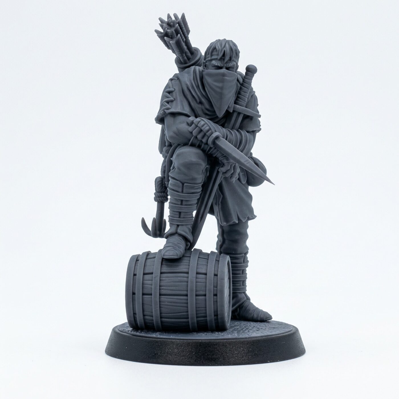 Cutthroat Bandit 5 Masked - Gray Resin 3D Printed Miniature