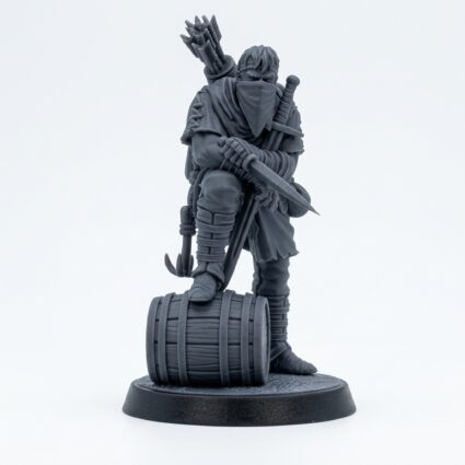 Cutthroat Bandit 5 Masked - Gray Resin 3D Printed Miniature