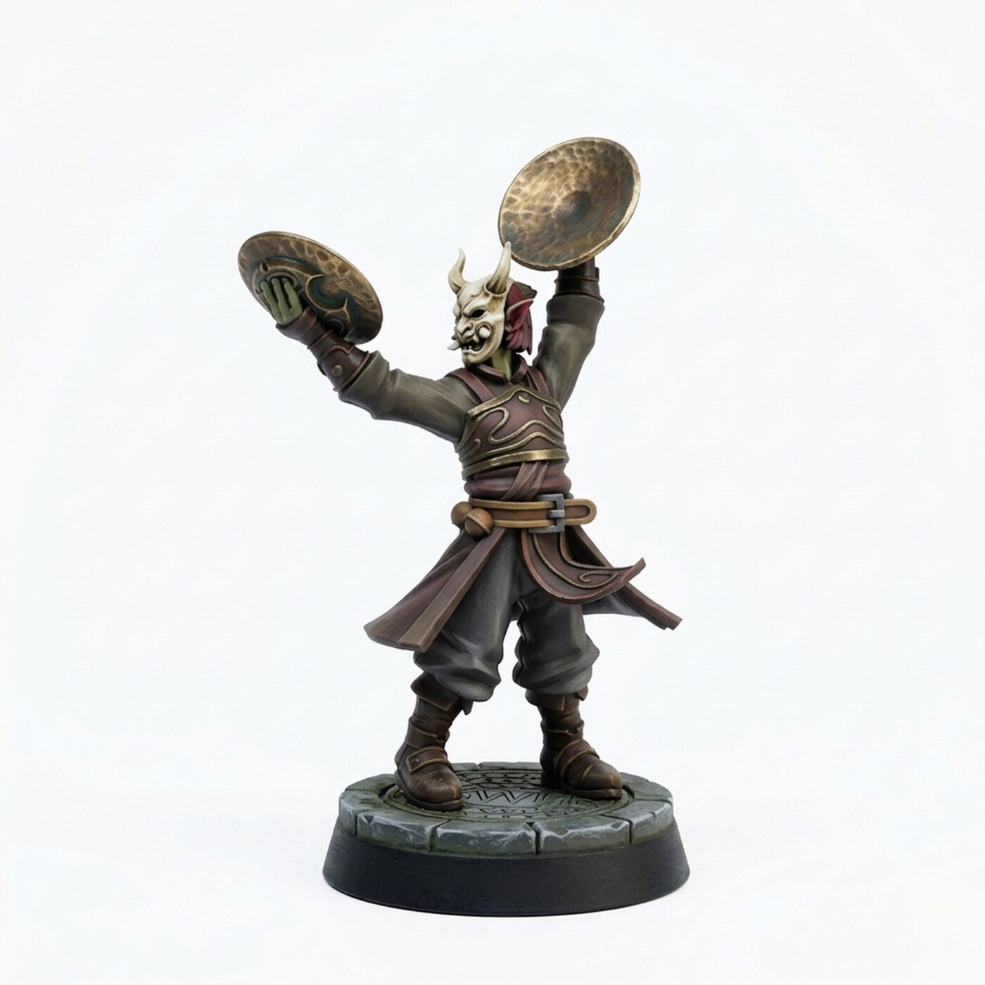 Cymbal Bard - Painted 3D Printed Miniature