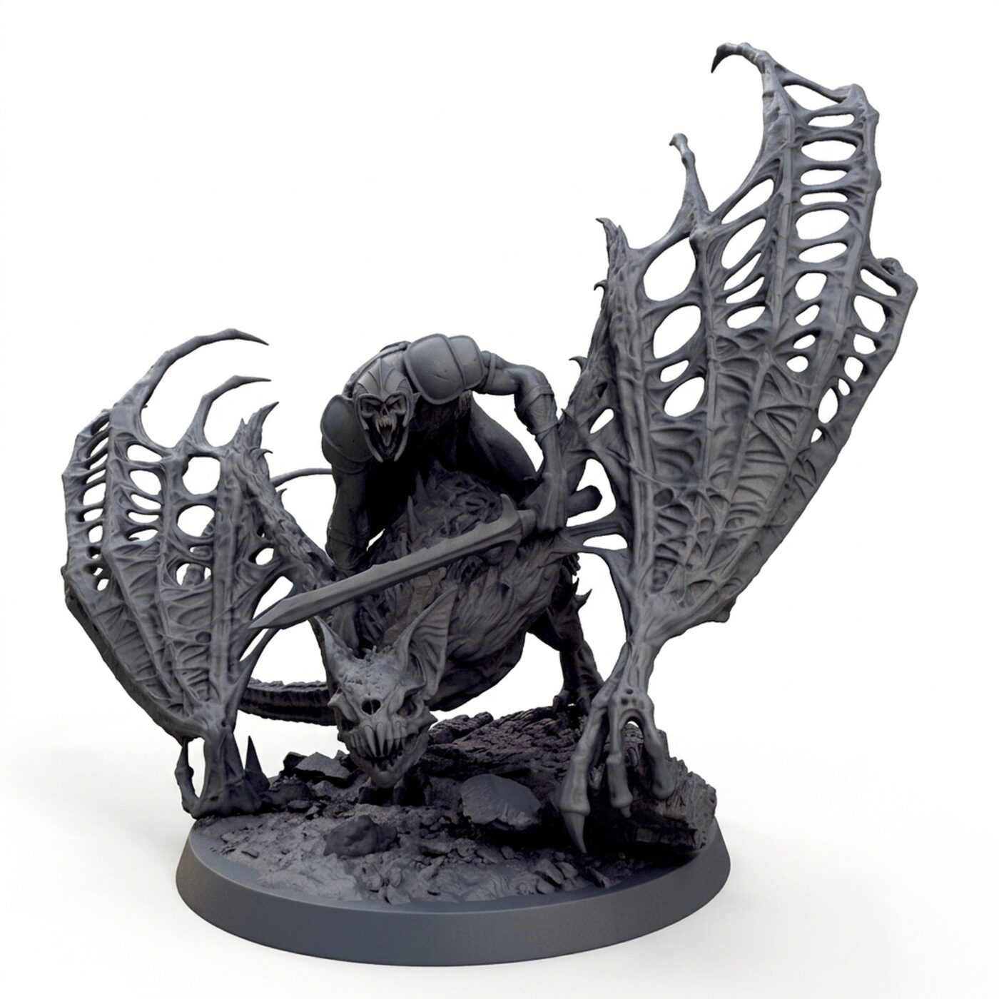 Dabeath Climb Mount - Gray Resin 3D Printed Miniature