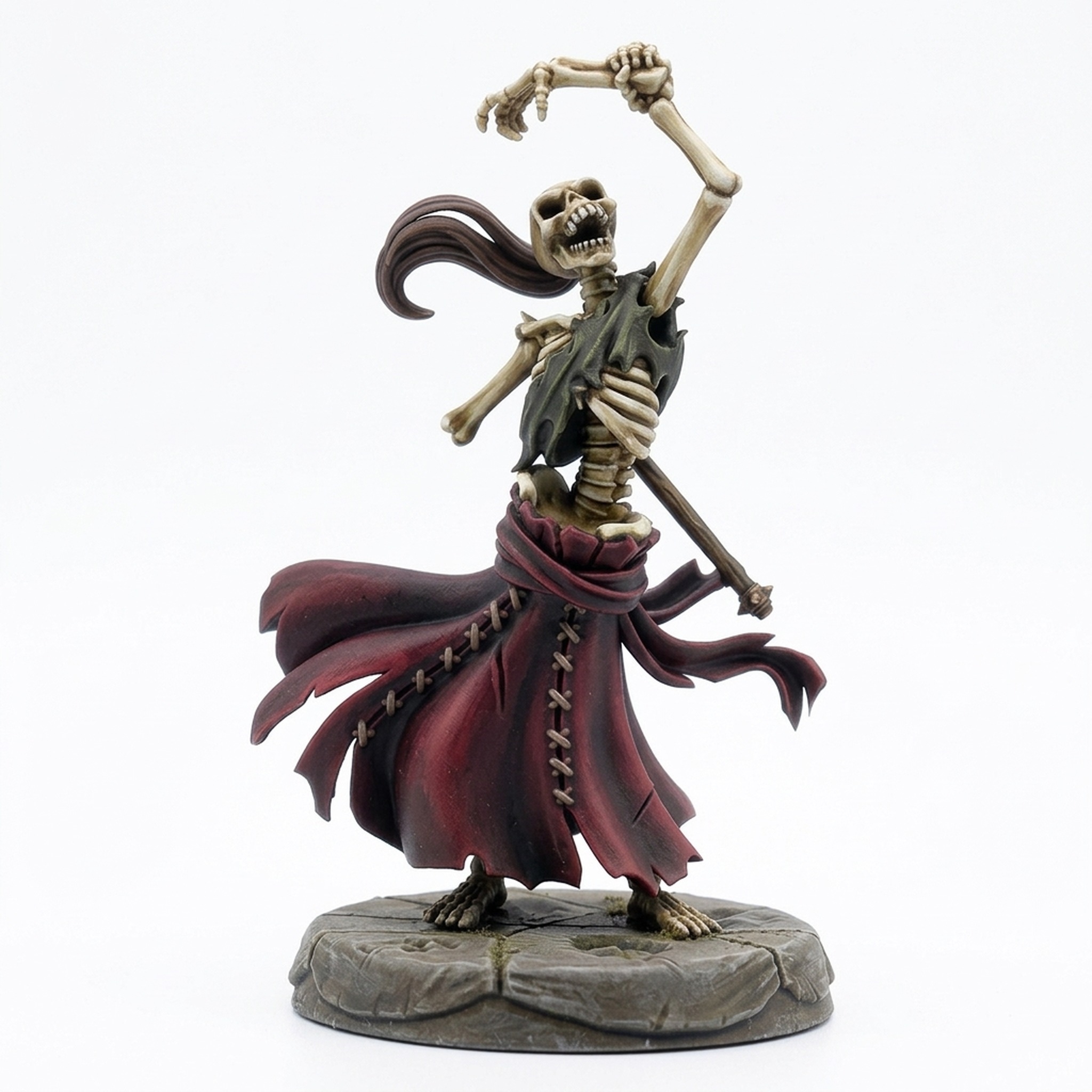 Damsel Skeleton - Painted 3D Printed Miniature