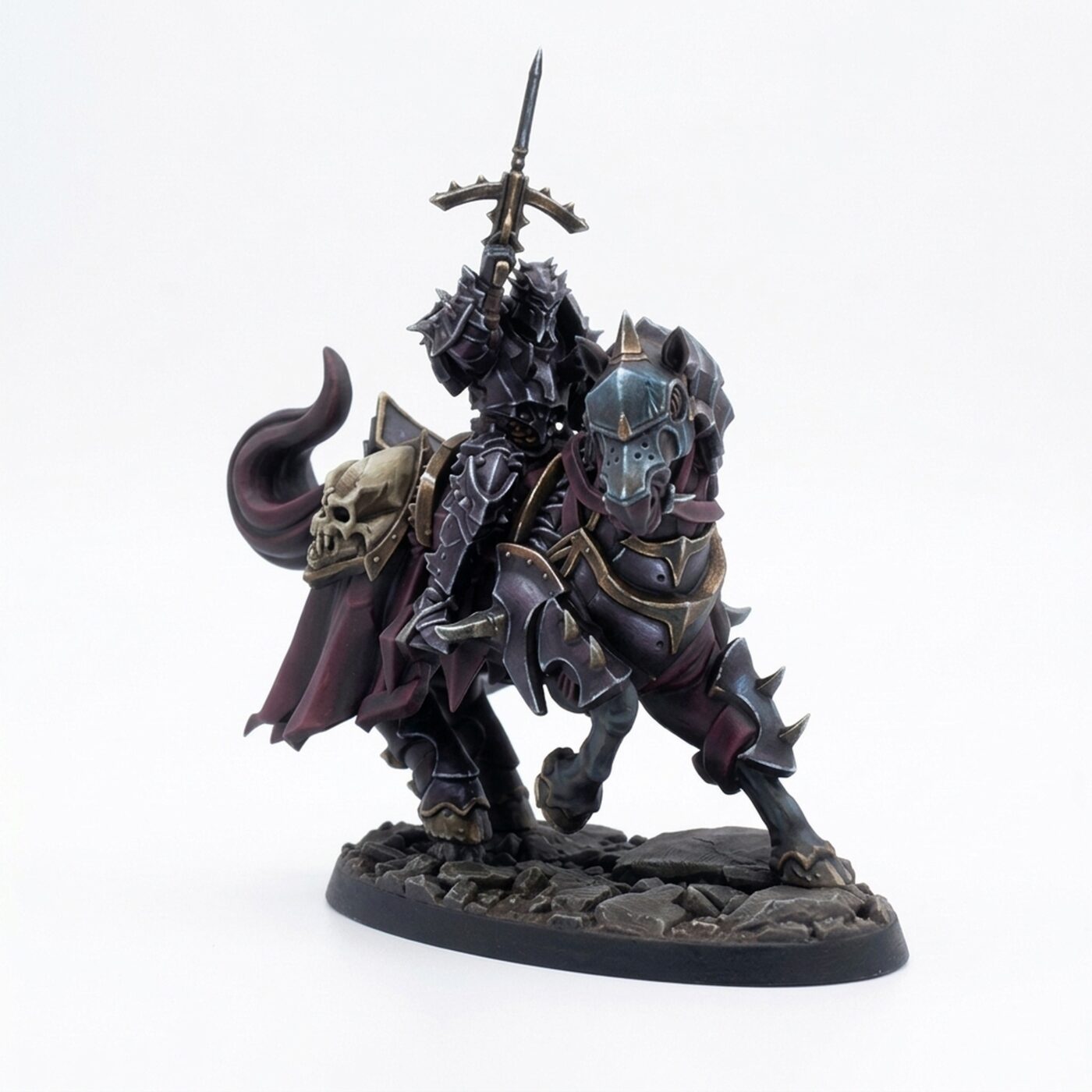 Deathrider Horse A - Painted 3D Printed Miniature