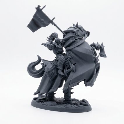 Deathrider Horse C - Gray Resin 3D Printed Miniature