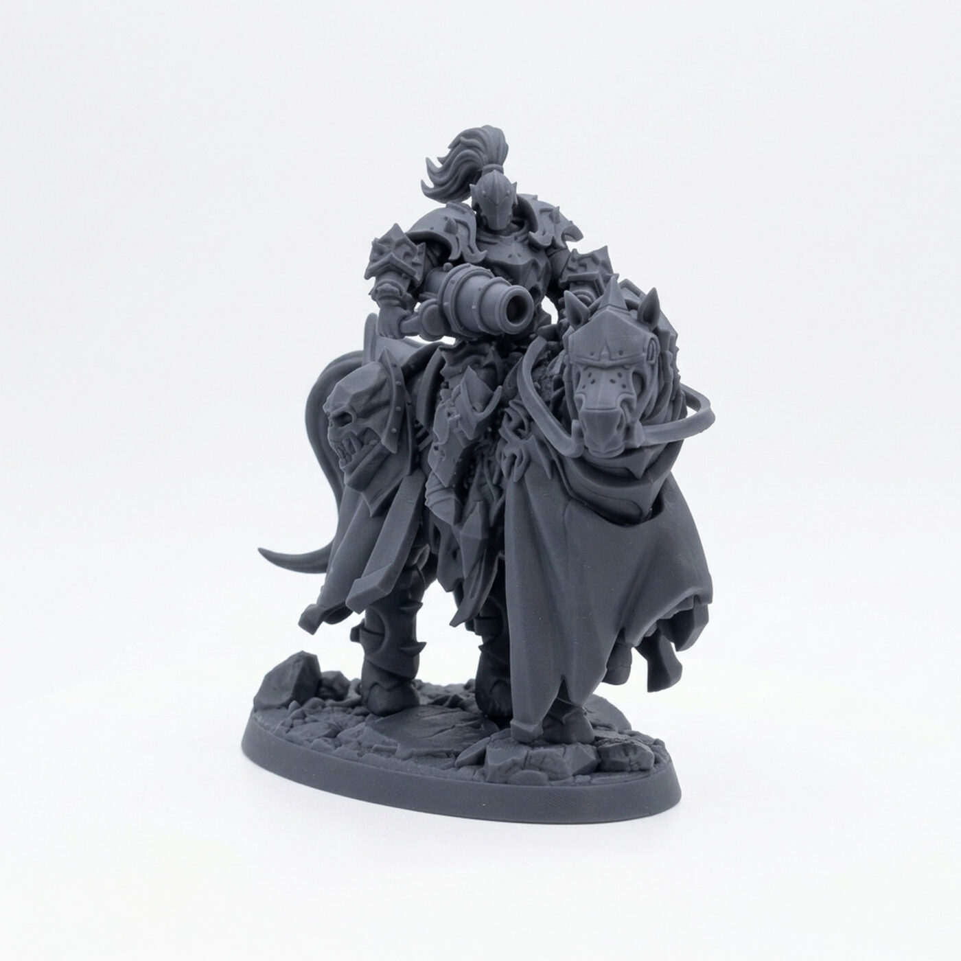 Deathrider Horse E - Gray Resin 3D Printed Miniature
