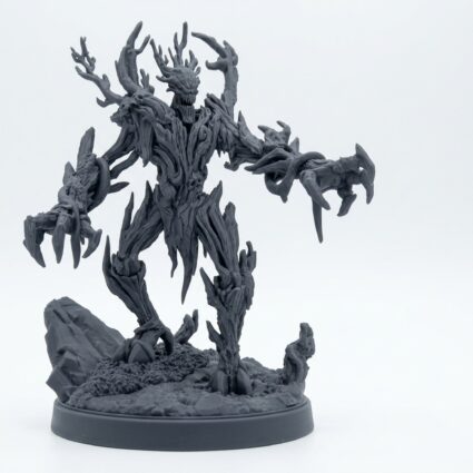 Deathroot Stalker 01 V B - Gray Resin 3D Printed Miniature