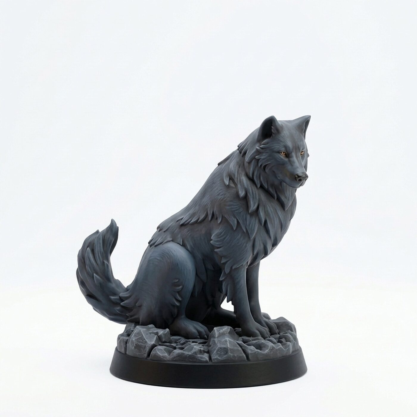 Dire Wolf - Painted 3D Printed Miniature