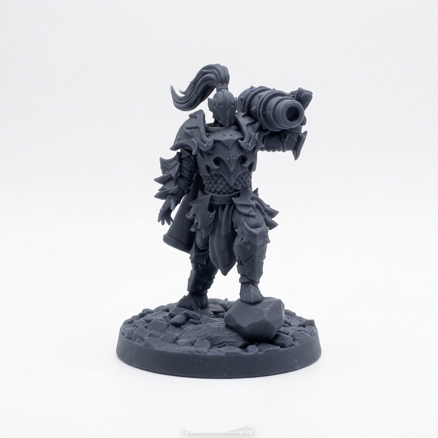 Doomsentry D - Gray Resin 3D Printed Miniature