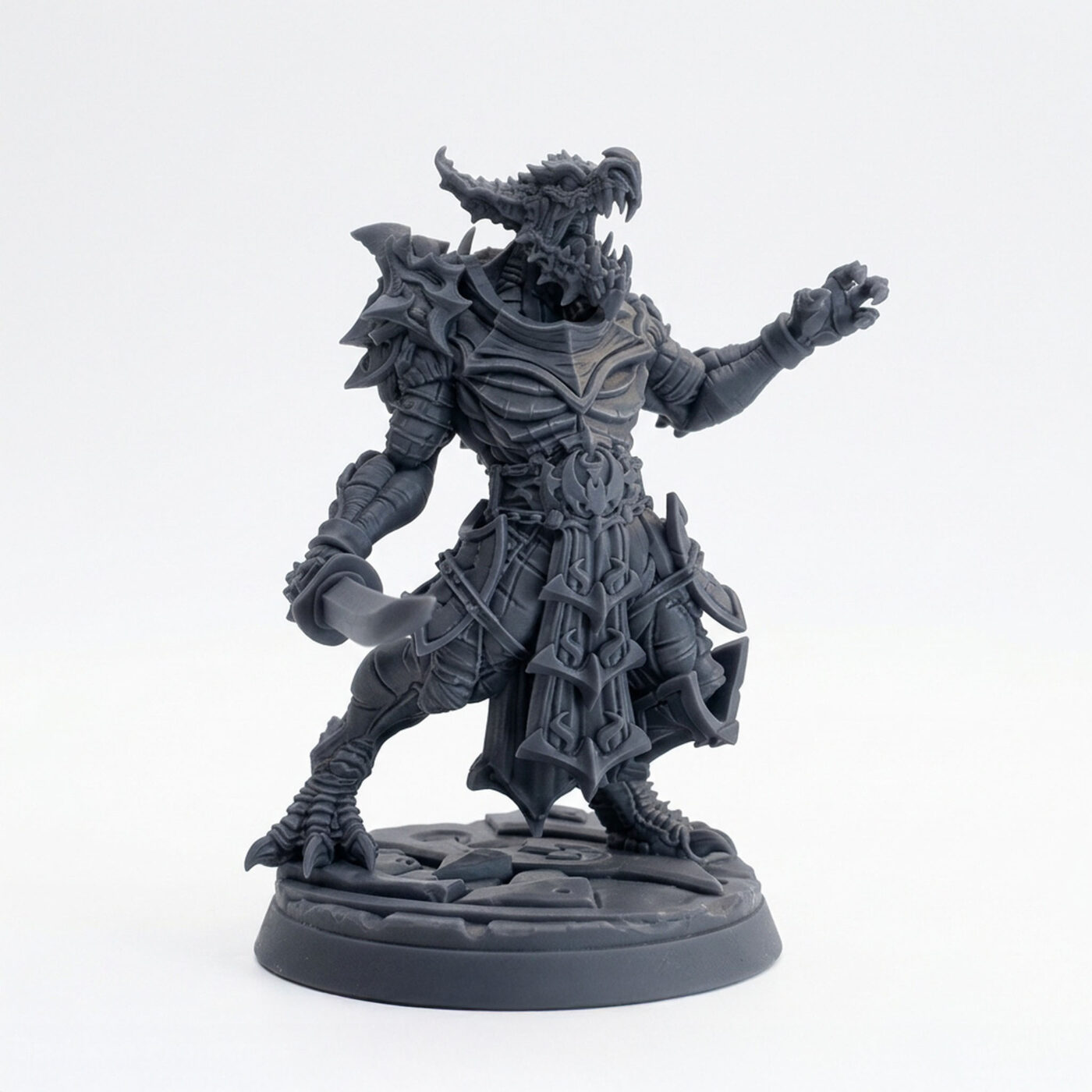 Drakken Protectors B - Gray Resin 3D Printed Miniature