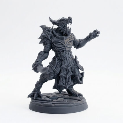 Drakken Protectors B - Gray Resin 3D Printed Miniature