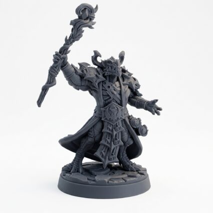 Drakkensagecouncil B - Gray Resin 3D Printed Miniature