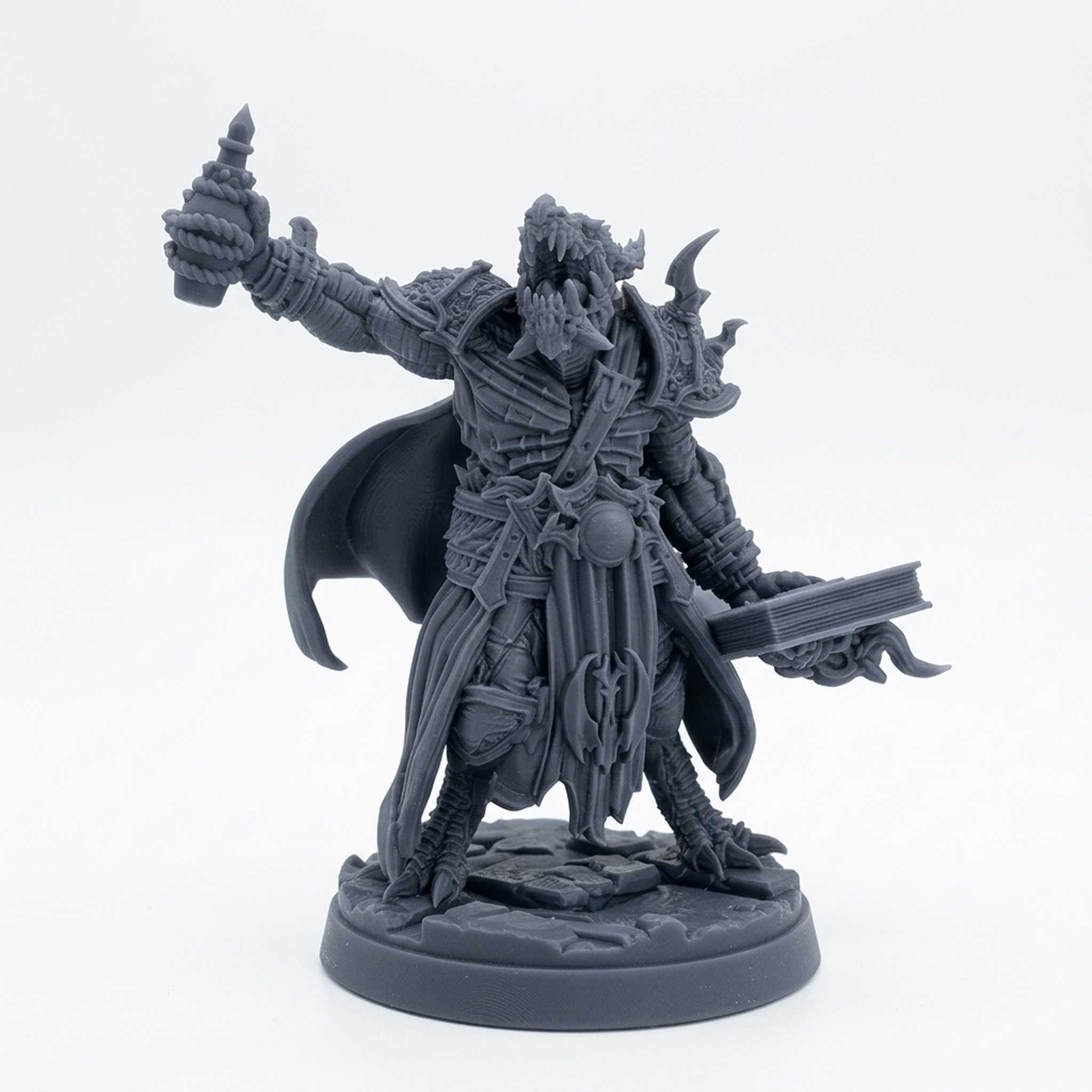 Drakkensage Council D - Gray Resin 3D Printed Miniature