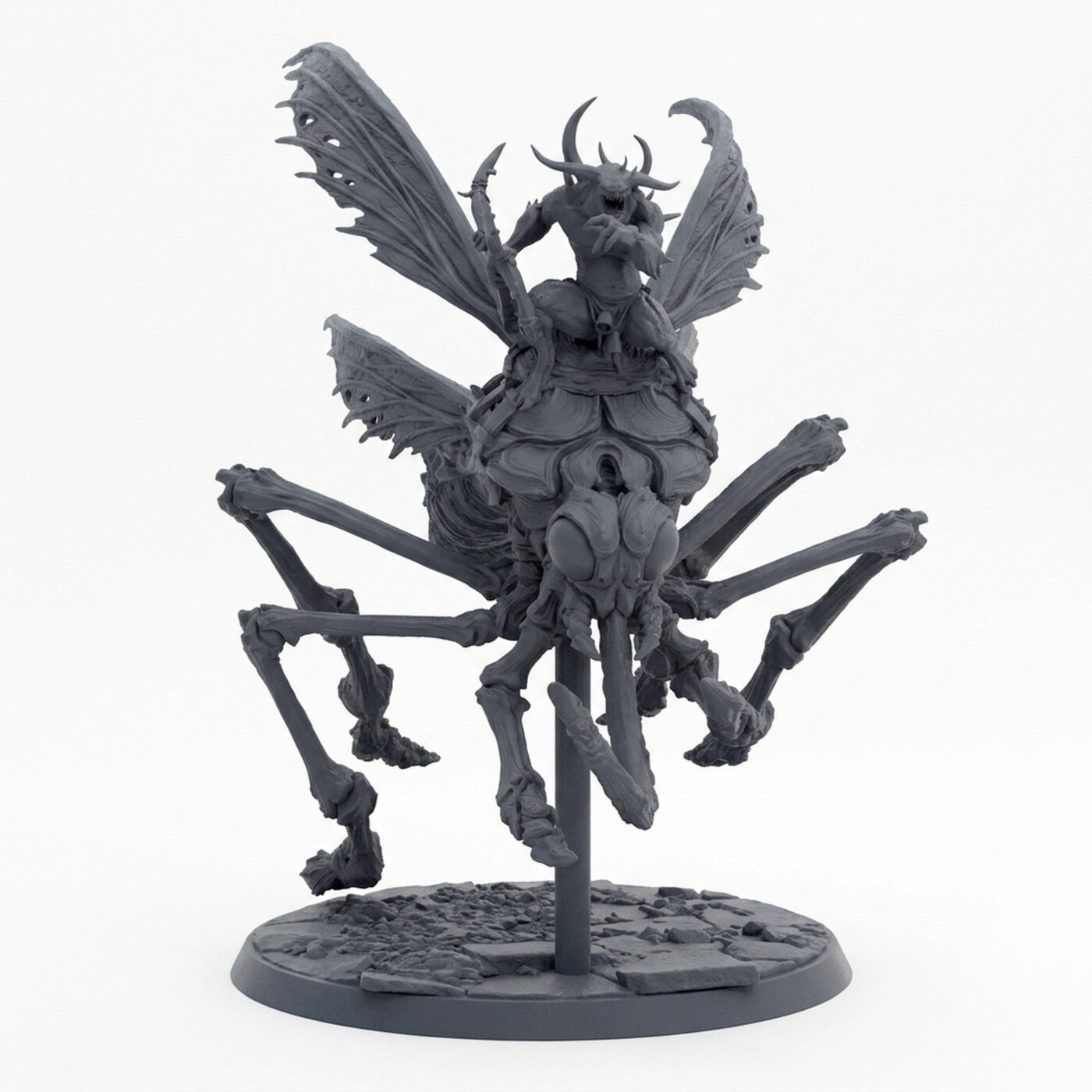 Dravon Cast Mount - Gray Resin 3D Printed Miniature