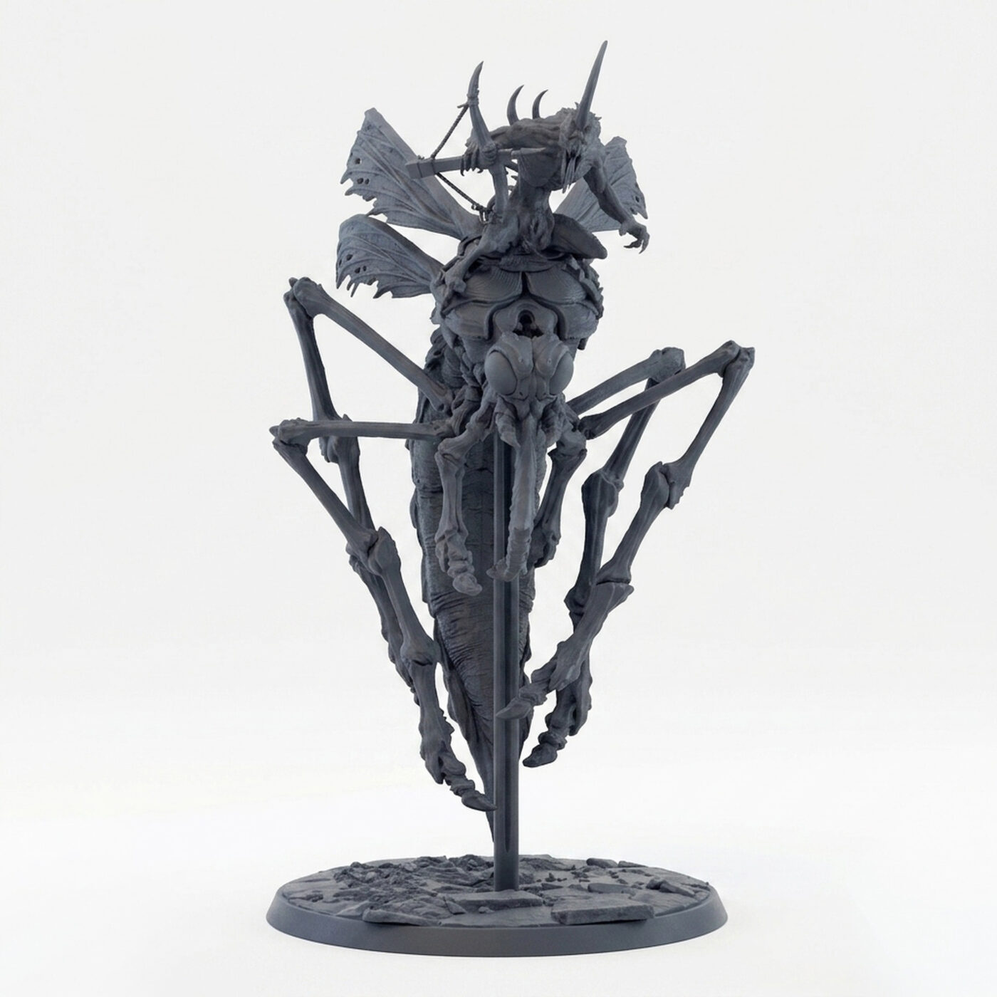 Dravon Hover Mount - Gray Resin 3D Printed Miniature