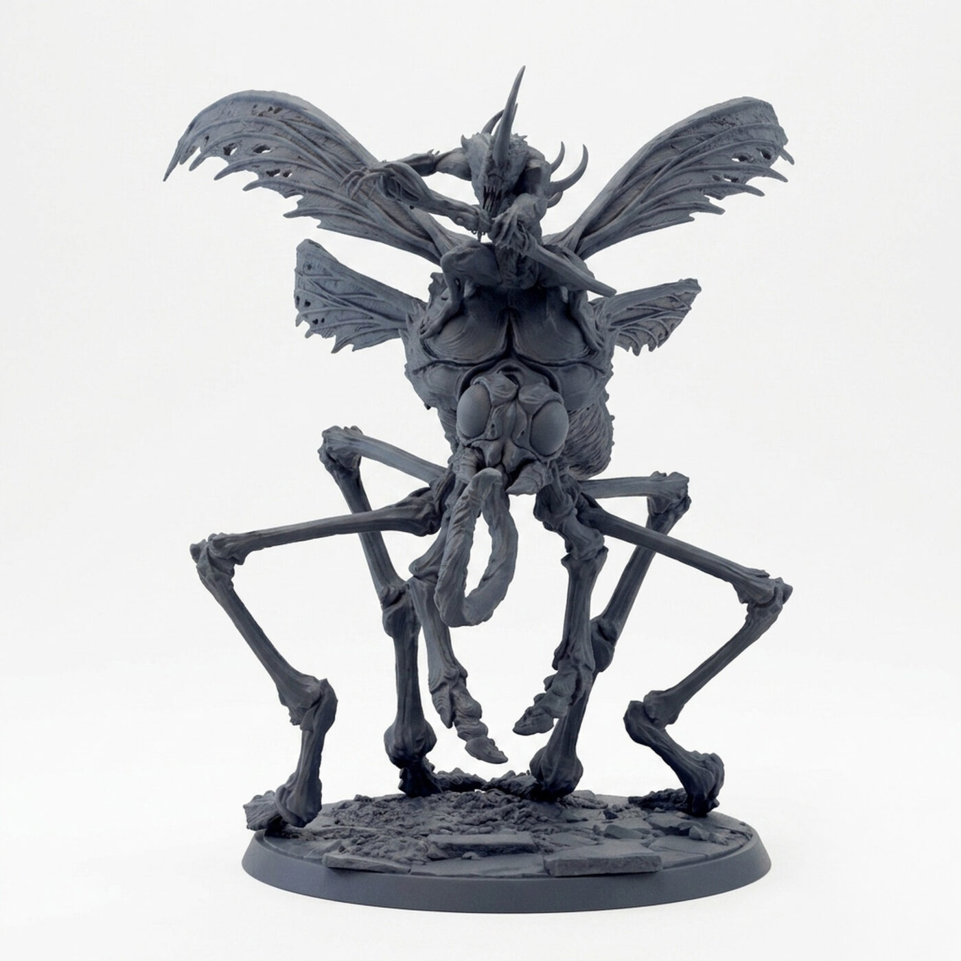 Dravon Pursuit Mount - Gray Resin 3D Printed Miniature