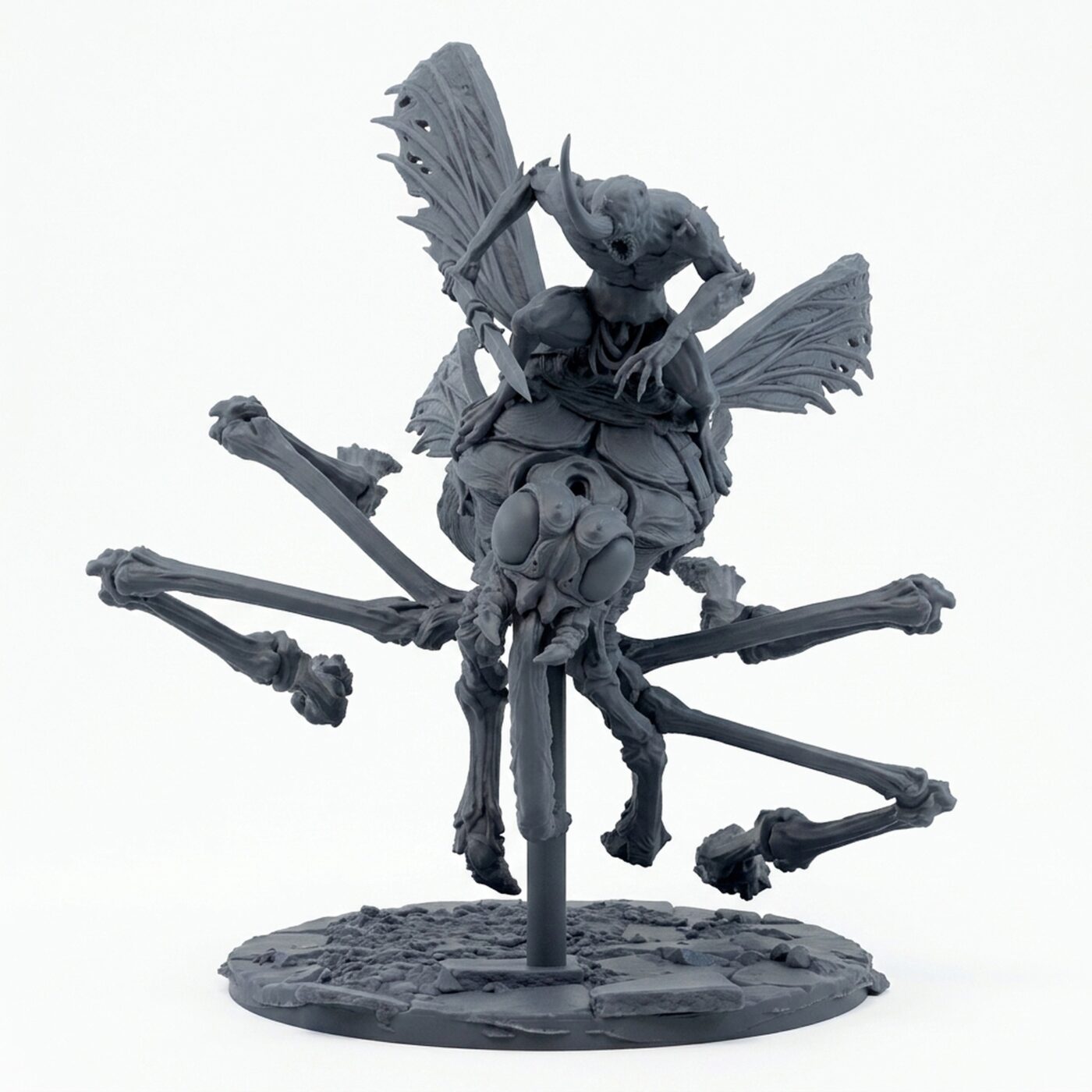 Dravon Speed Mount - Gray Resin 3D Printed Miniature