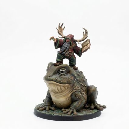 Druid Toad Rider - Painted 3D Printed Miniature