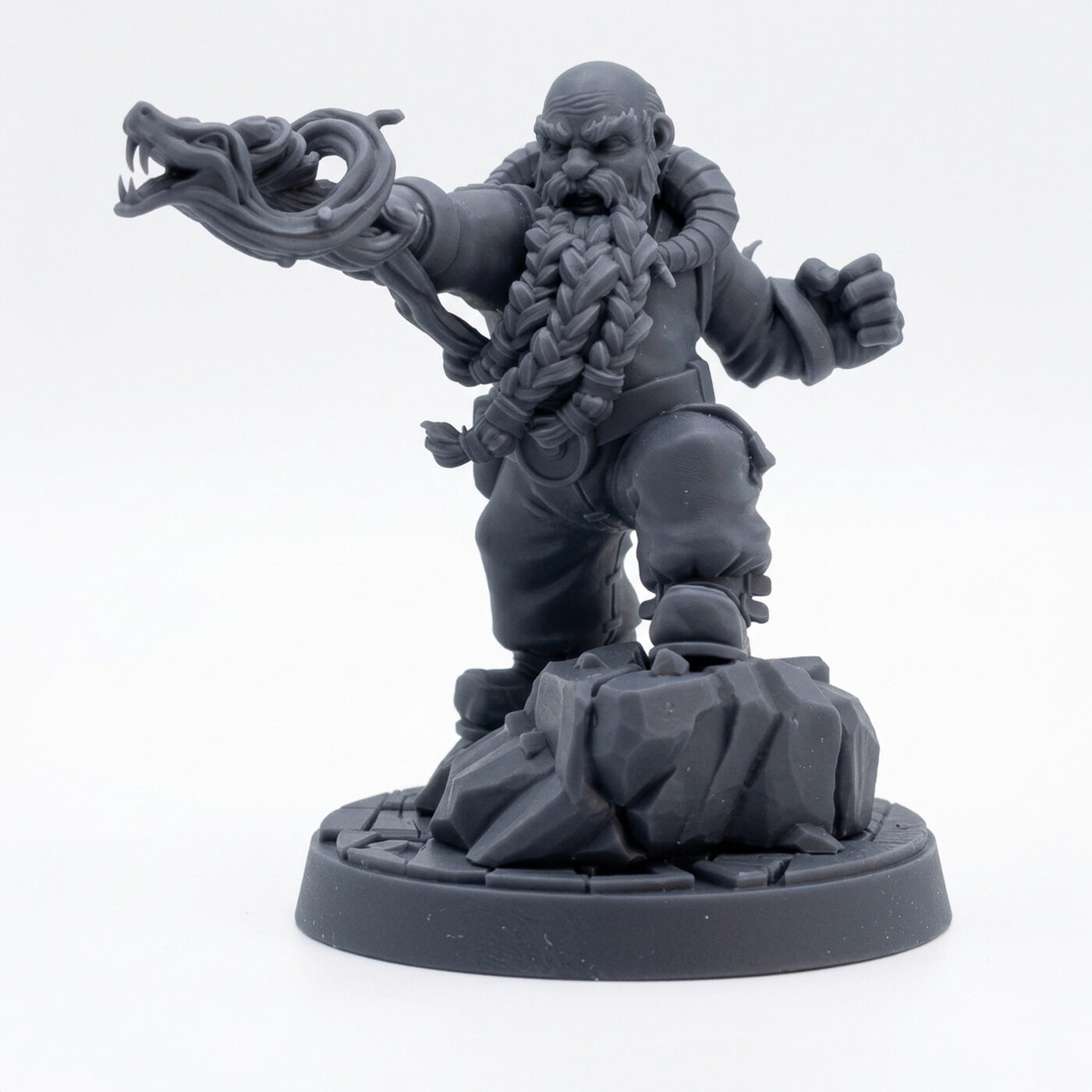 Druid Wildspeaker - Gray Resin 3D Printed Miniature