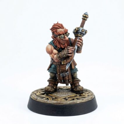 Dwarven Blacksmith Tamak - Painted 3D Printed Miniature