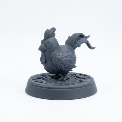 Dwarven Brewcrop Chicken - Gray Resin 3D Printed Miniature