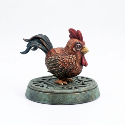 Dwarven Brewcrop Chicken - Painted 3D Printed Miniature