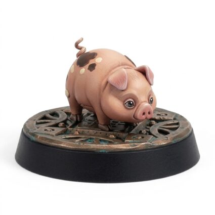 Dwarven Brewcrop Pig - Painted 3D Printed Miniature