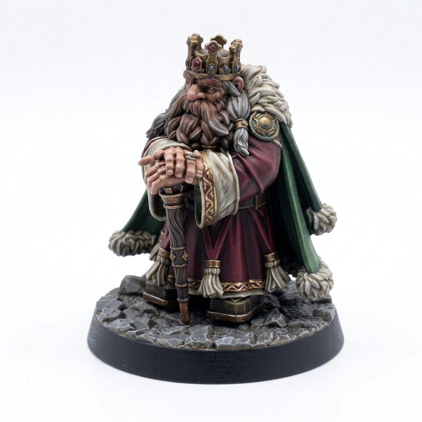 Dwarven King Durnar Goldheart B - Painted 3D Printed Miniature