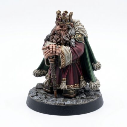 Dwarven King Durnar Goldheart B - Painted 3D Printed Miniature