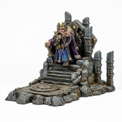 Dwarven Throne - Painted 3D Printed Miniature