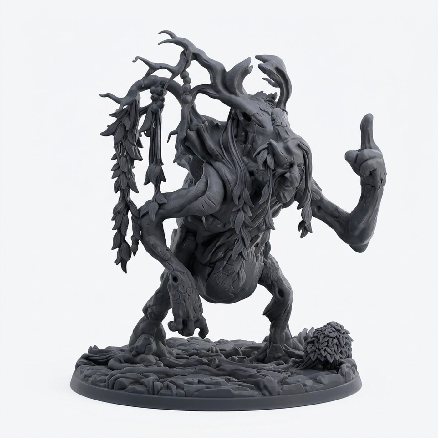 Elder Treant - Gray Resin 3D Printed Miniature