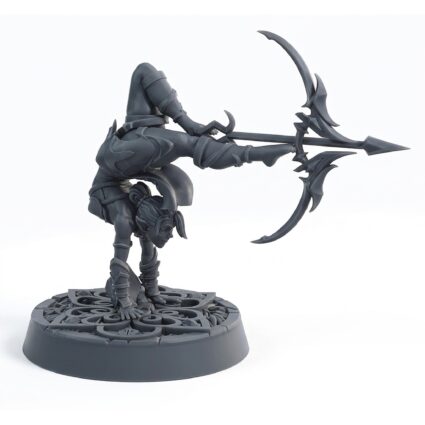 Elven Rogue Liah - Gray Resin 3D Printed Miniature