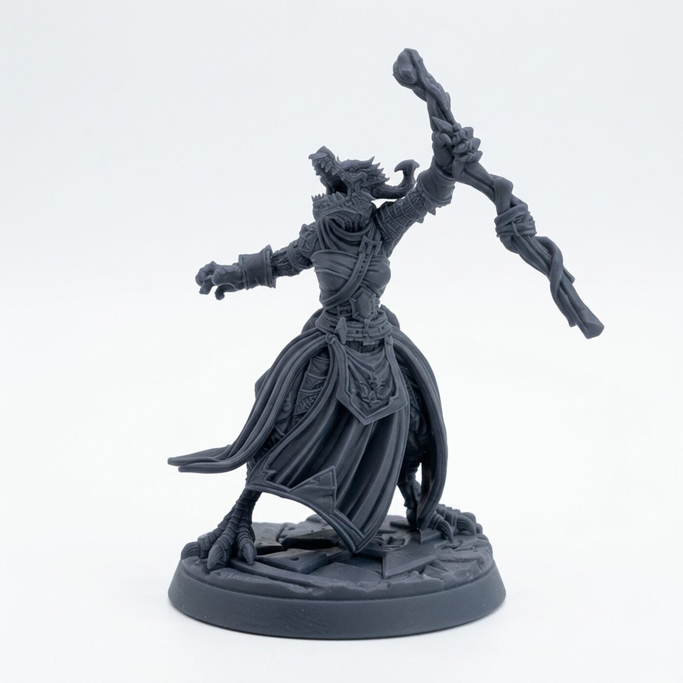 Ember Protector C - Gray Resin 3D Printed Miniature