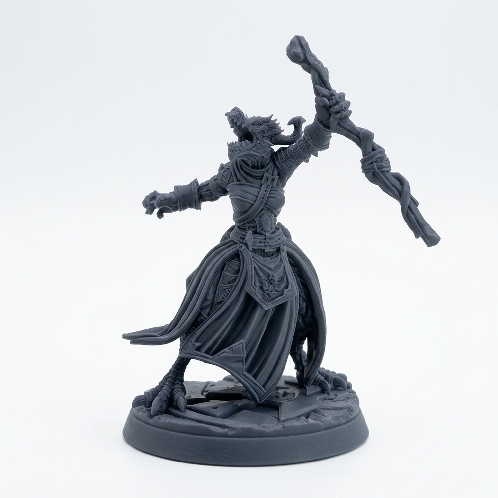 Ember Protector C - Gray Resin 3D Printed Miniature